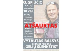 Atšauktas renginys bibliotekoje