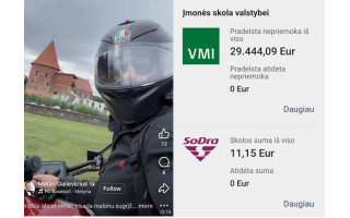 Į skolas įklimpęs, bet brangiu, neseniai įsigytu motociklu besipuikuojantis Palangos verslininkas Matas Gailevičius  VMI akiratyje – nuo pernai