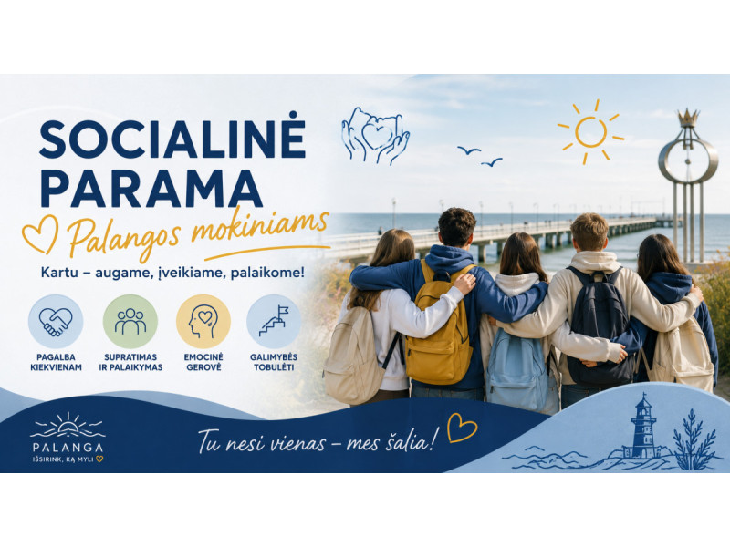 Galima teikti prašymus dėl socialinės paramos mokiniams