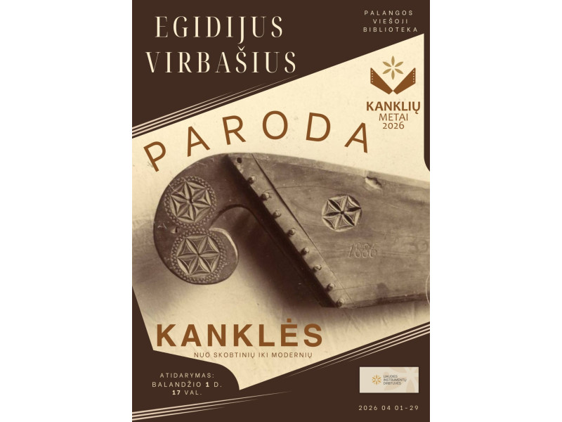 Bibliotekoje – Kanklių metams skirta paroda