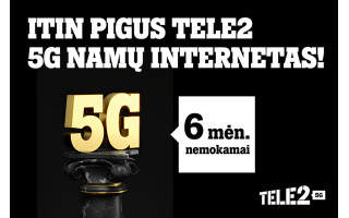 Šią vasarą mėgaukitės pigiais „Tele2“ 5G namų interneto pasiūlymais: pirmi 6 mėnesiai – nemokami!