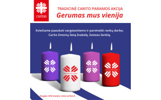 Prasideda adventas ir Caritas žvakelių „Gerumas mus vienija“ iniciatyva