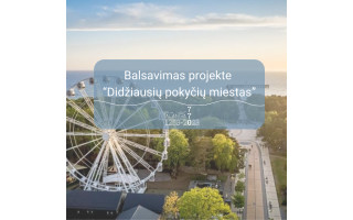 Kviečiame balsuoti projekte "Didžiausių pokyčių miestas"