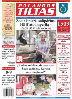Palangos tilto laikraštis, Data: 2013-07-18, Numeris: 54 (1195) 