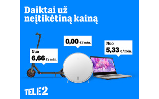 Nauji „Tele2“ pasiūlymai: nuolaidos išmaniems daiktams, televizijai ir išmanus paplūdimių žemėlapis