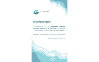 Palangos baseinas informuoja