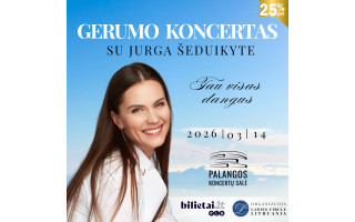 Jurga Šeduikytė kovo 14 dieną kviečia į patyriminę muzikos ir pokalbių kelionę Palangos koncertų salėje