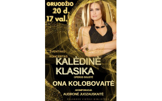 Palangos miesto savivaldybės viešoji biblioteka kviečia į šventinį koncertą „Kalėdinė klasika“