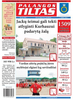 Palangos tilto laikraštis, Data: 2013-07-22, Numeris: 55 (1196) 