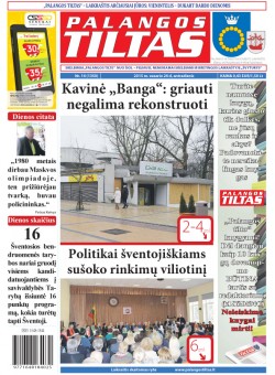 Palangos tilto laikraštis, Data: 2015-02-23, Numeris: 14(1350) 