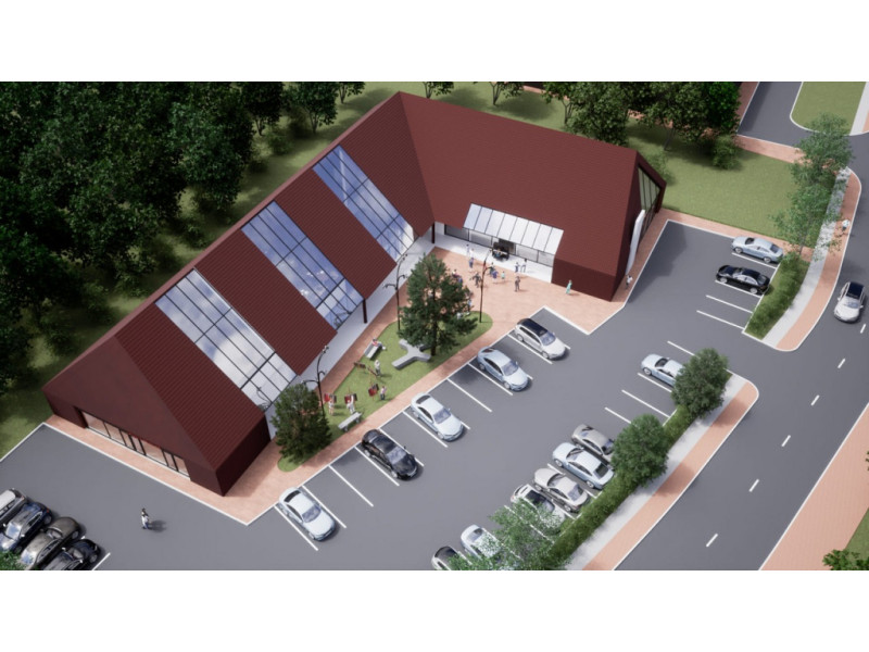Šventosios bendruomenės namų projekto vizualizacija