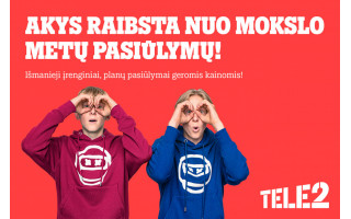 Mokyklinių prekių krepšelyje ne tik sąsiuviniai: išskirtiniai „Tele2“ pasiūlymai išmaniesiems įrenginiams