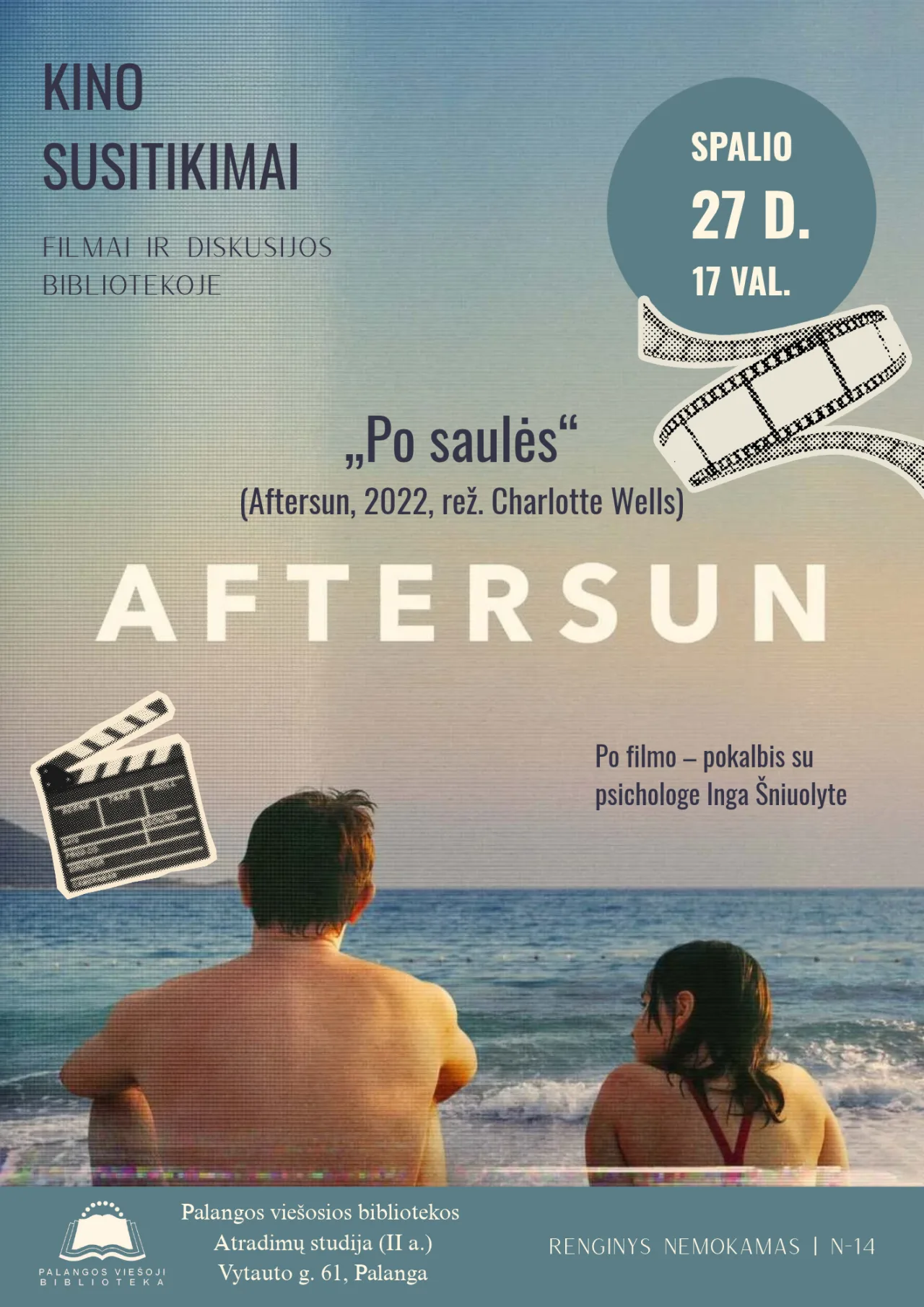 „Kino susitikimai“: filmas „Po saulės“ ir pokalbis su psichologe