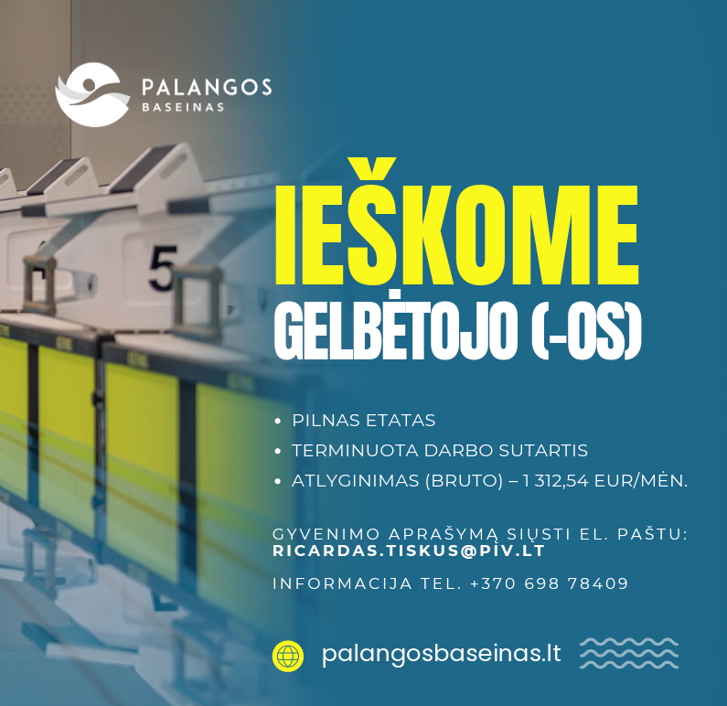 Palangos baseine siūlomas darbas gelbėtojui