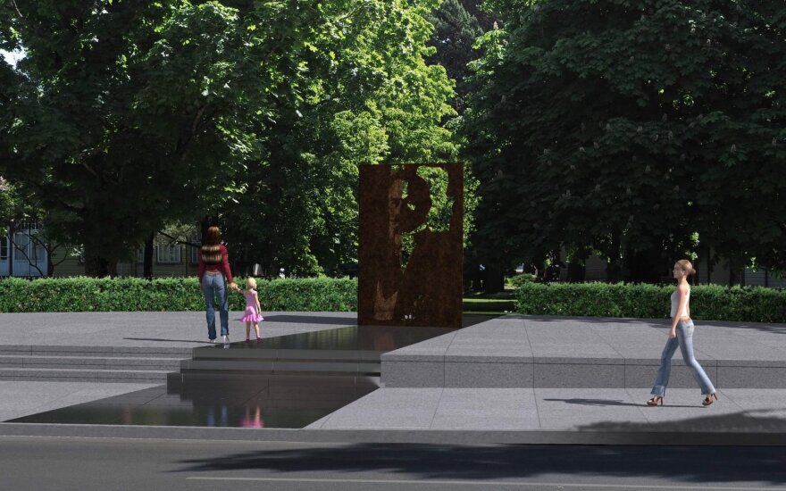 Paminklo A. Smetonai vizualizacija, projektas „622522“ (Autoriaus archyvas)