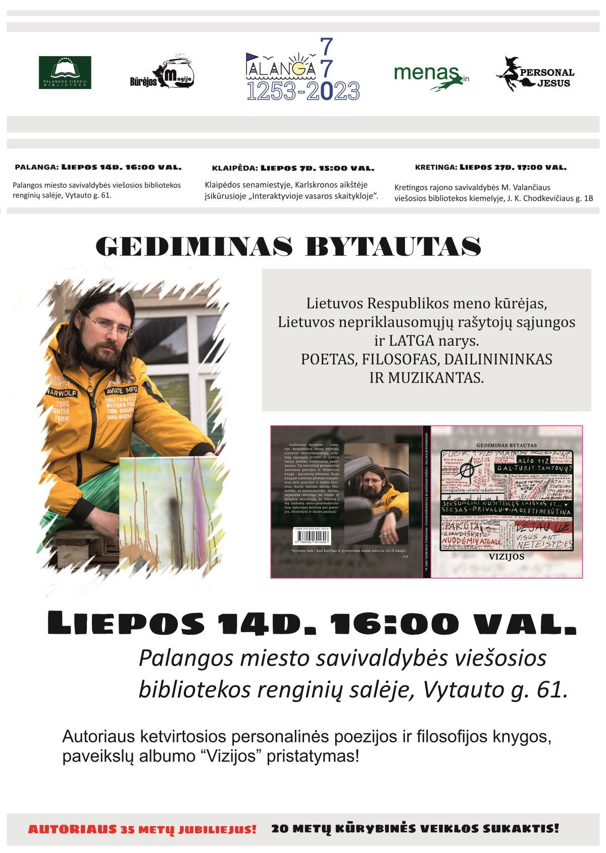 Gedimino Bytauto poezijos knygos-albumo „Vizijos“ – pristatymas