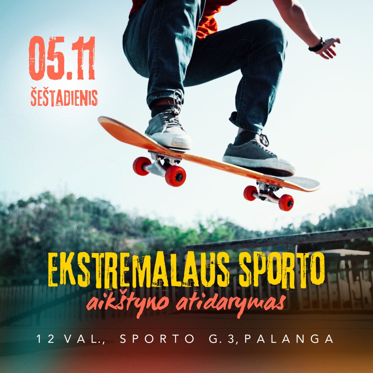 Šeštadienį – Palangos ekstremalaus sporto aikštyno atidarymas