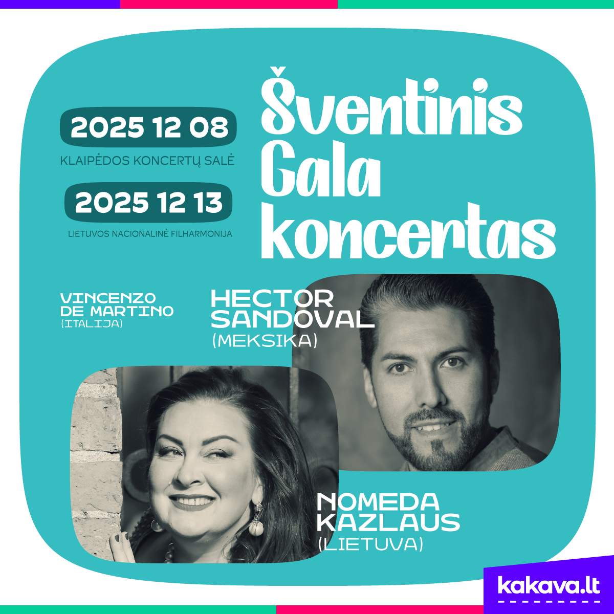 Pirmą kartą Klaipėdoje gruodį – operos grandų N.Kazlaus ir H.Sandoval Šventinis Gala koncertas