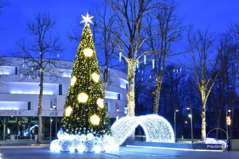 Kalėdos Palangoje: koncertai, portretinės instaliacijos atidengimas, naujametinis fejerverkas