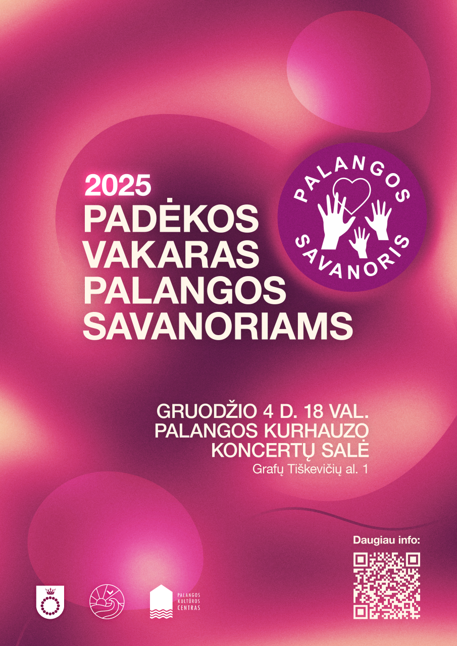 Kviečiame iki lapkričio 16 d. (imtinai) siūlyti teikti nominuoti savanorį ar Palangos miesto teritorijoje savo veiklą vykdančią nevyriausybinę organizaciją, kitą instituciją, dirbančią su savanoriais