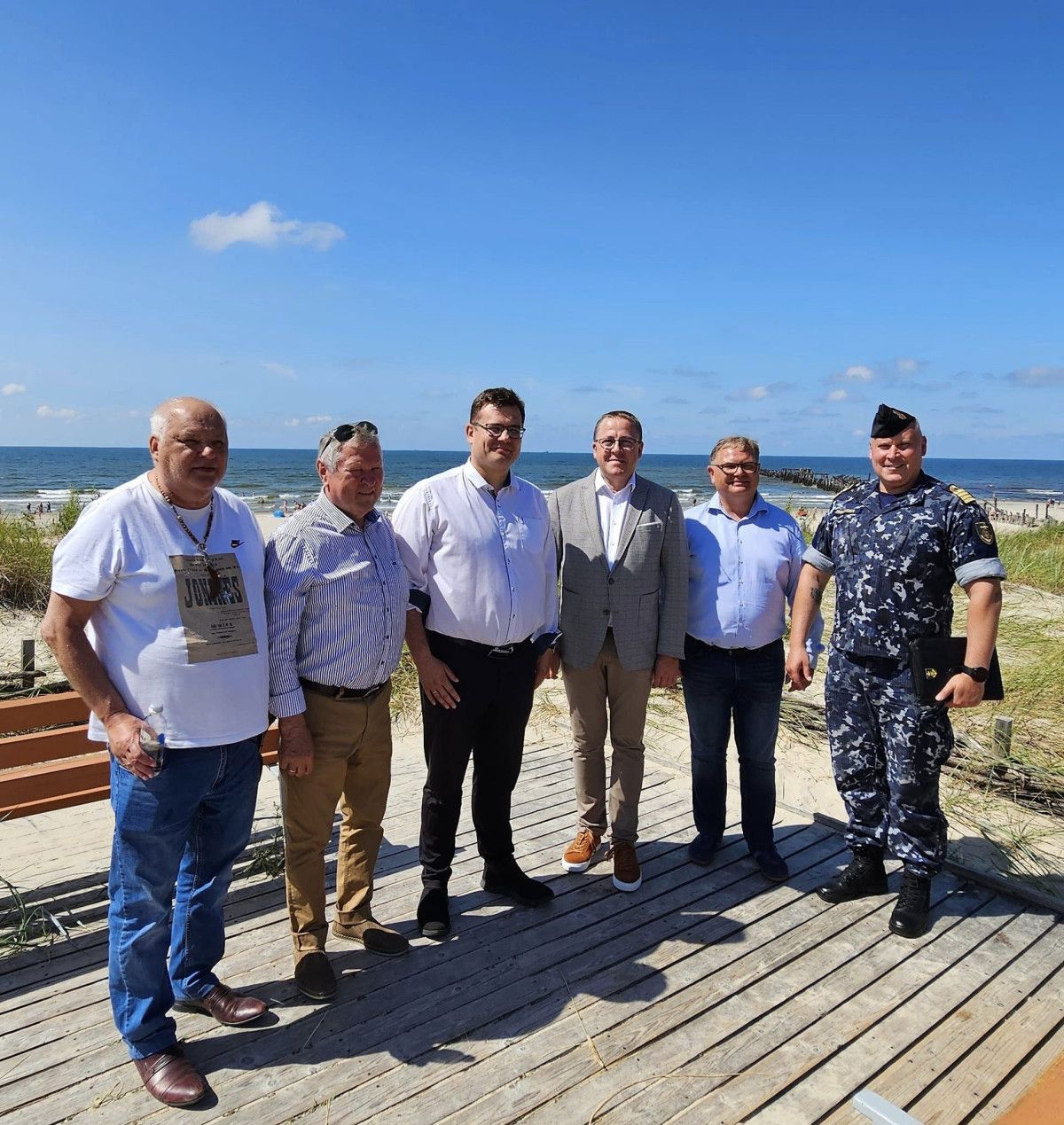 Šventosios uostą aplankė Krašto apsaugos ministras Laurynas Kasčiūnas