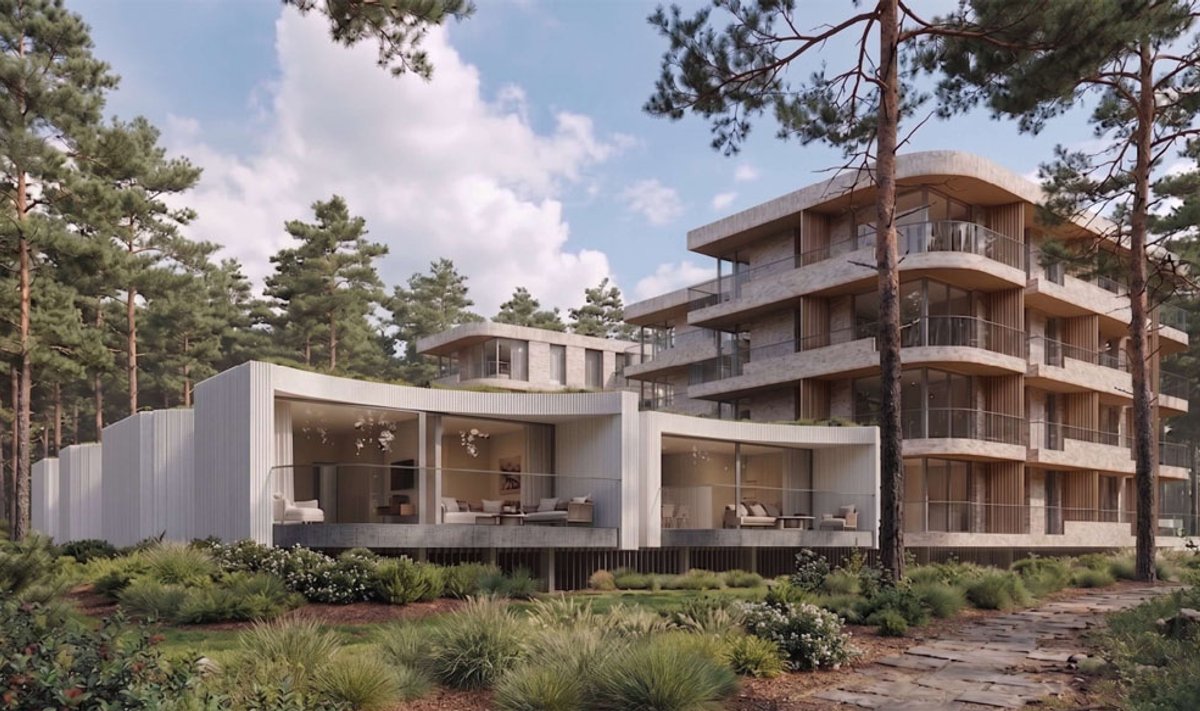 Palangoje planuojami nauji apartamentai. FOTO: PROJEKTUOTOJŲ VIZUALIZACIJA