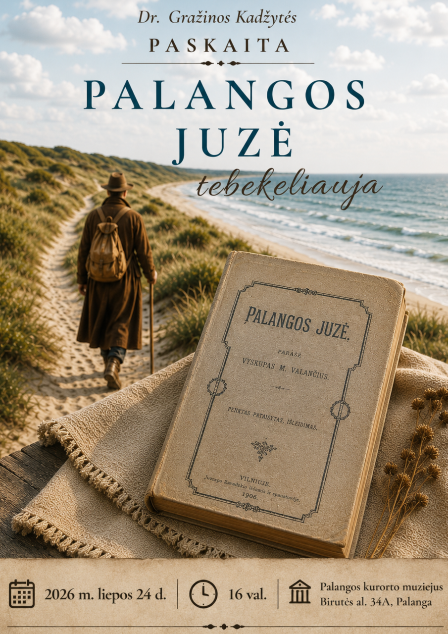 Kviečiame į Gražinos Kadžytės paskaitą „Palangos Juzė tebekeliauja“