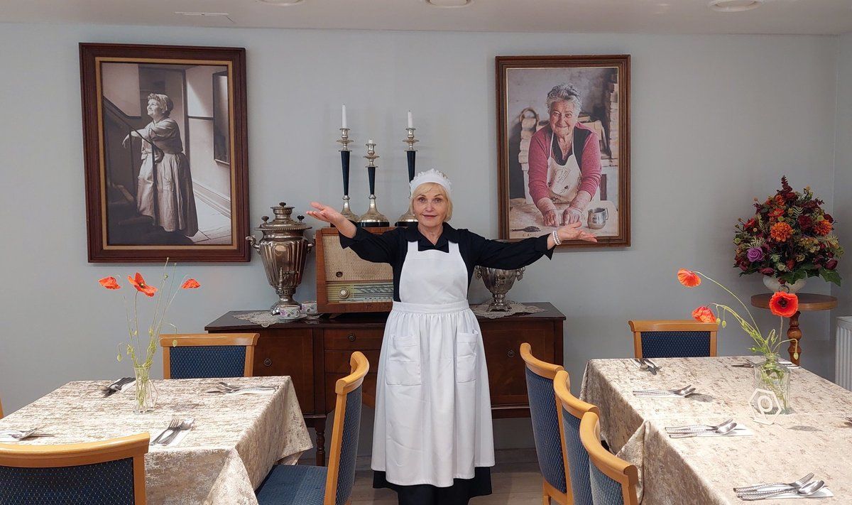 „Močiučių“ restorane Palangoje dirbanti senjorė Virginija. FOTO: INDRĖ PEPCEVIČIŪTĖ-BOGUŠIENĖ