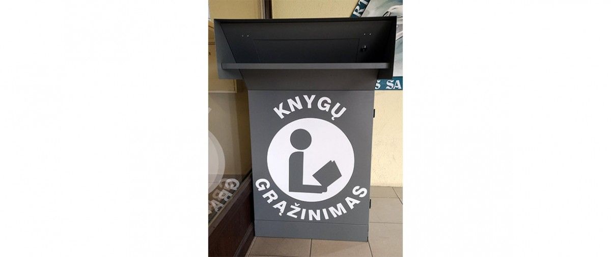 Nauja bibliotekos paslauga – knygų grąžinimo dėžė
