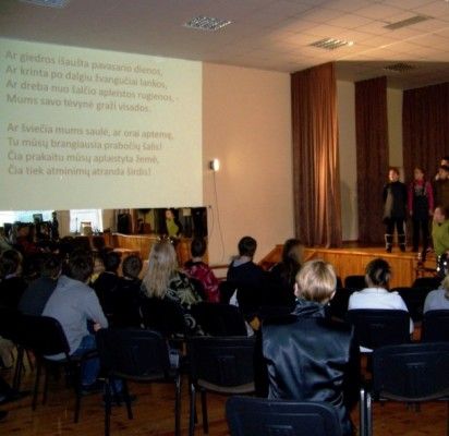 Maironio atminimui – Šventosios pagrindinės mokyklos renginys