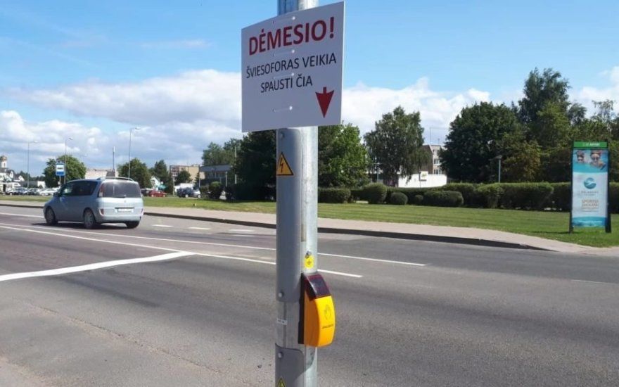 Palangoje jau veikia naujas šviesoforas pėstiesiems