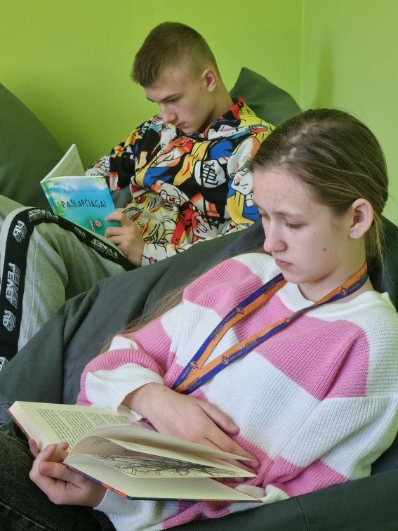 Palangos sanatorinėje mokykloje – akcija „Lietuva skaito“