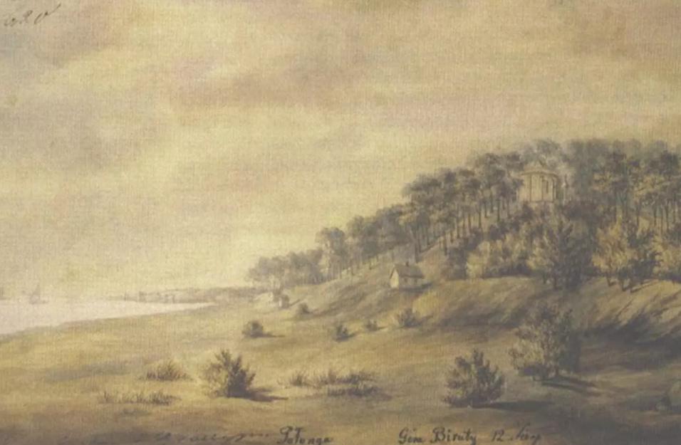 © Tokį legendinio Birutės kalno, kuris yra ir kuršiškas Palangos piliakalnis, vaizdą 1875 m. matė dailininkas Napoleonas Orda. Deniso NIKITENKOS archyvai.