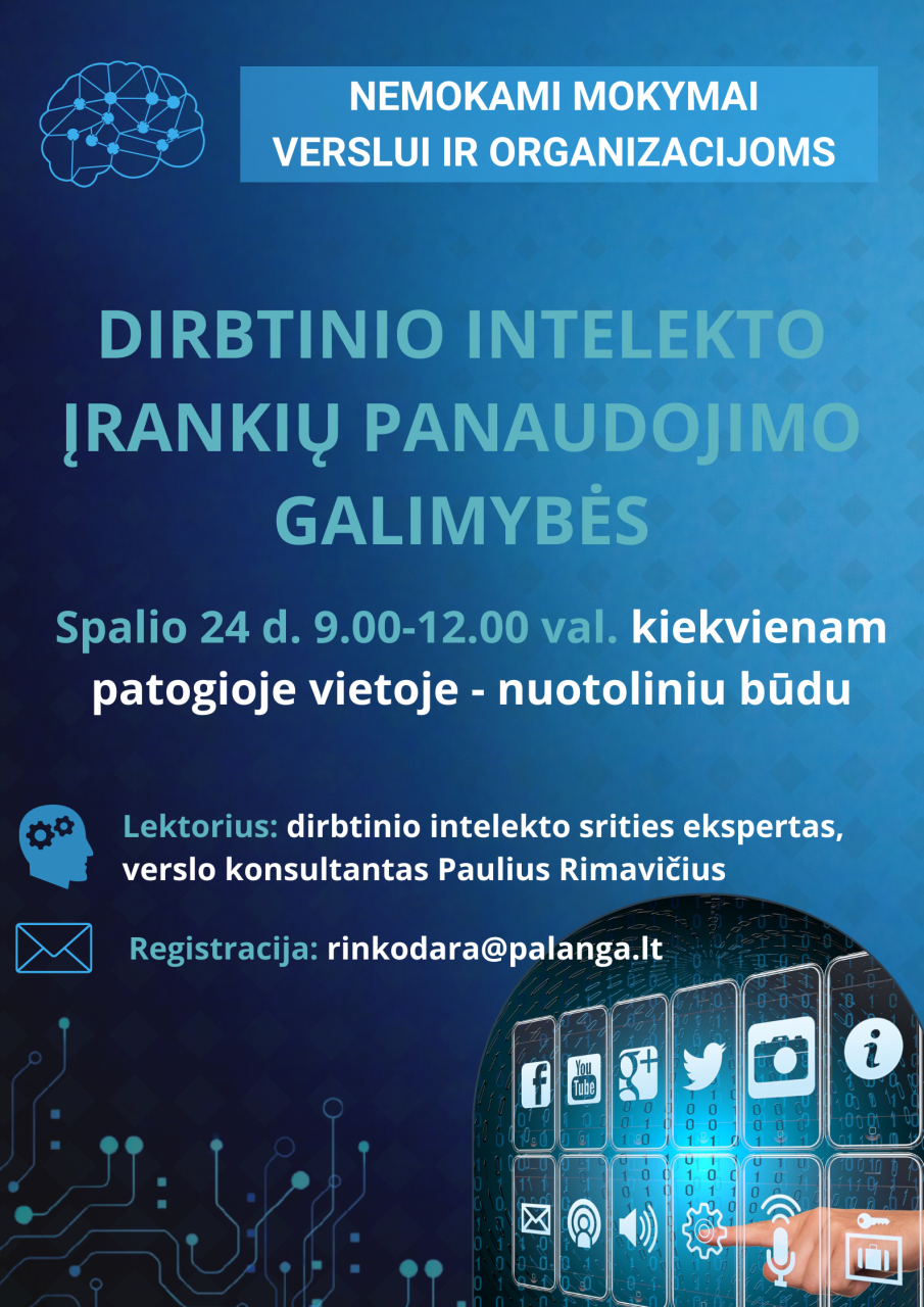 Spalio 24 d. - nemokami mokymai kurorto verslui ir organizacijoms