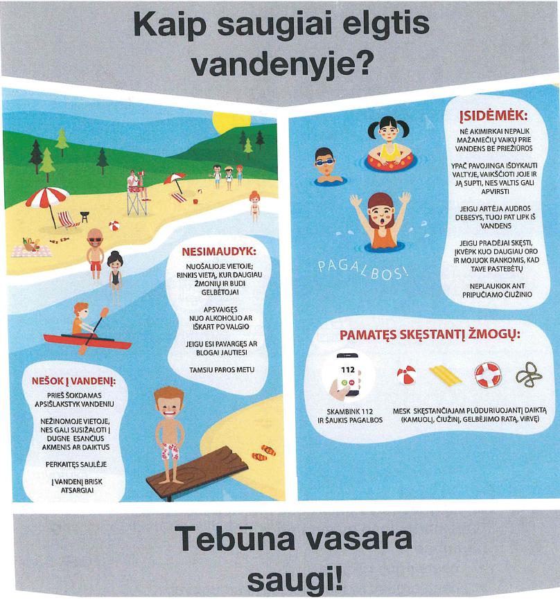 Kaip saugiai elgtis vandenyje