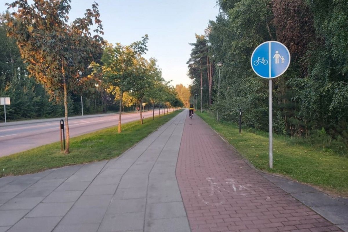 Palangoje esanti Bangų g. stebina ne vieną pėsčiąjį ar dviratininką. lrytas.lt skaitytojos nuotr.