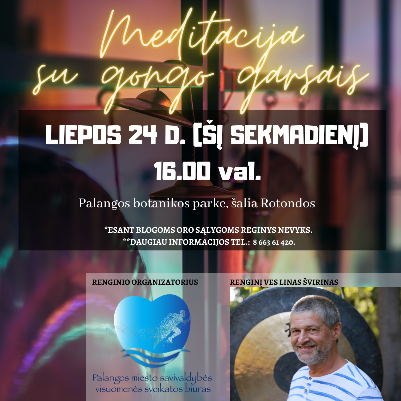 Palangos Birutės parke - gongo garsai