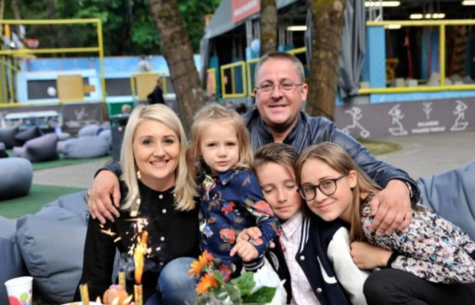 Šarūnas Vaitkus su šeima: žmona Vilma, dukromis Ieva ir Gabija, sūnumi Domantu