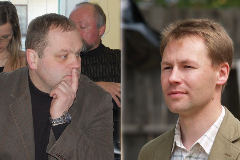 Kultūros skyriaus vedėjas Vygantas Rekašius ir Kultūros centro direktorius Žilvinas Kažys