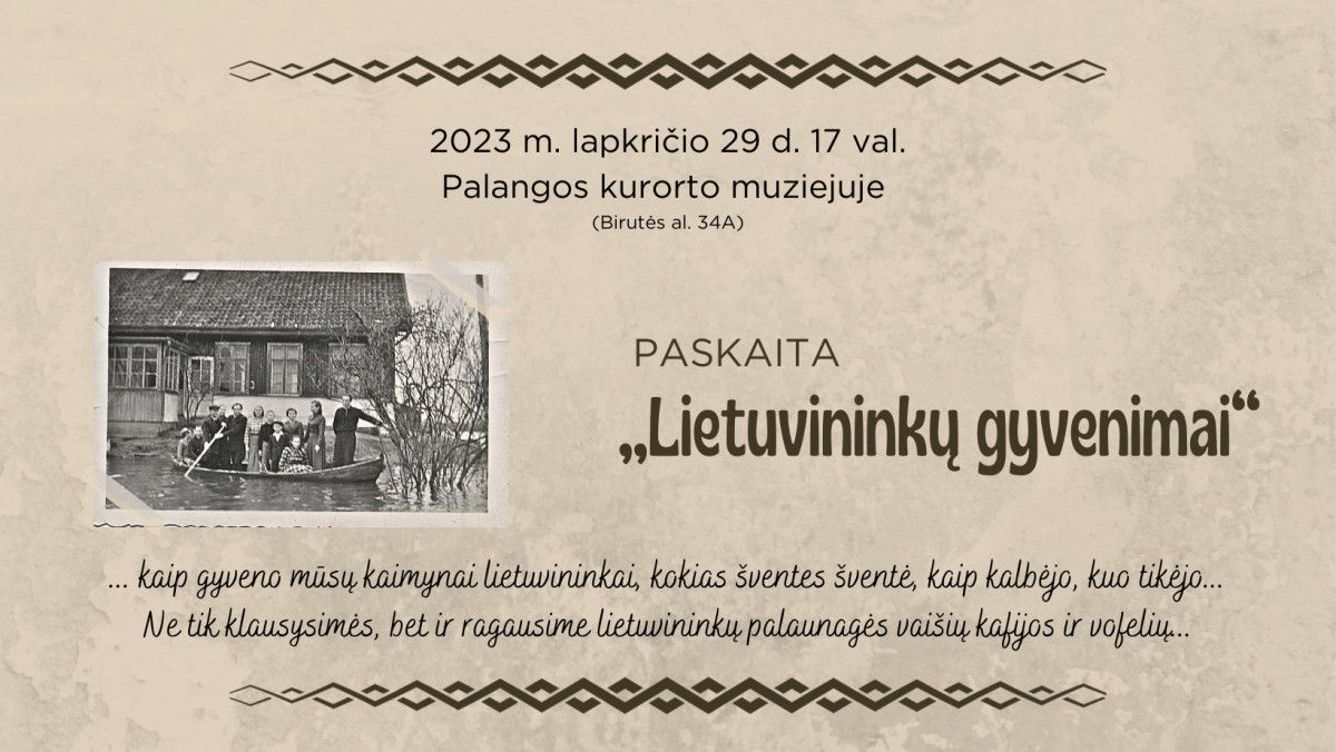 Palangos kurorto muziejuje vyks susitikimas su lietuvninkais