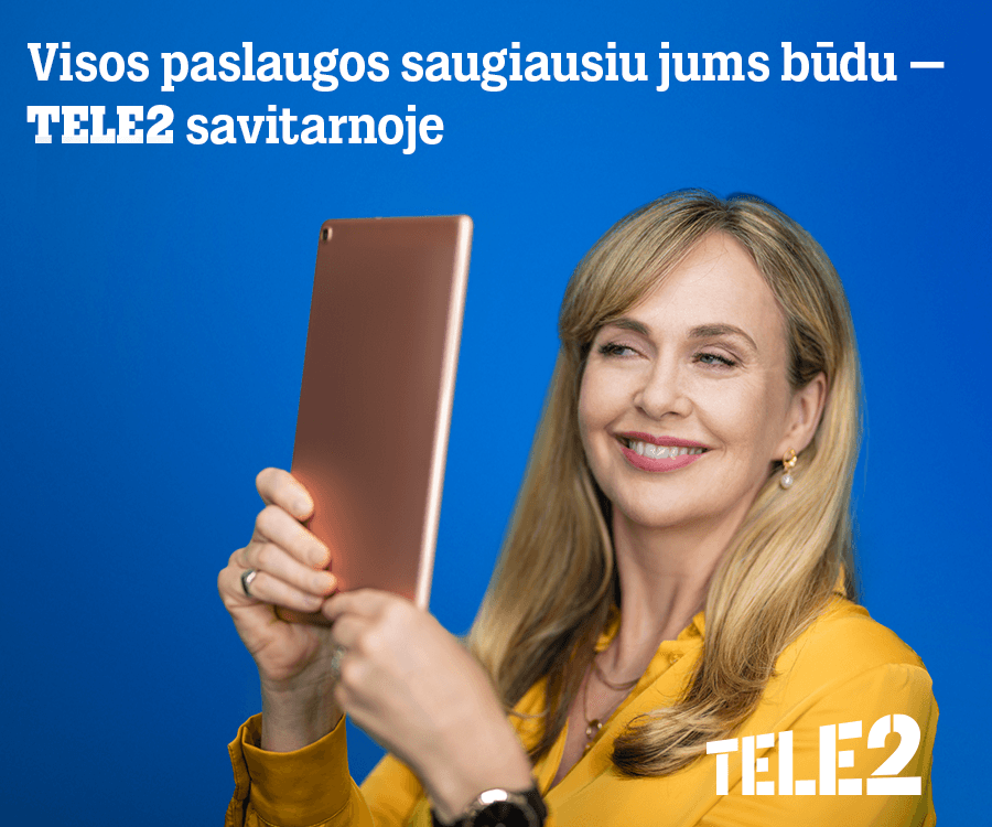„Tele2“ rūpinasi klientų saugumu – kviečia prekes ir paslaugas įsigyti internetu