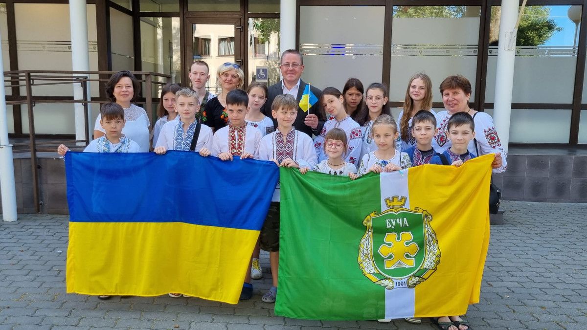 Jaunieji stovyklautojai iš Bučos (Ukraina) lankėsi Palangos miesto savivaldybėje