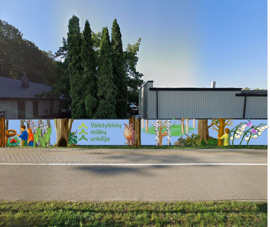 Kretingoje miesto sieną puoš miškininkų ir vietos bendruomenės meninė instaliacija „Ateities miškas“