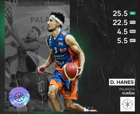 Derekas Hanesas buvo pripažintas savaitės MVP