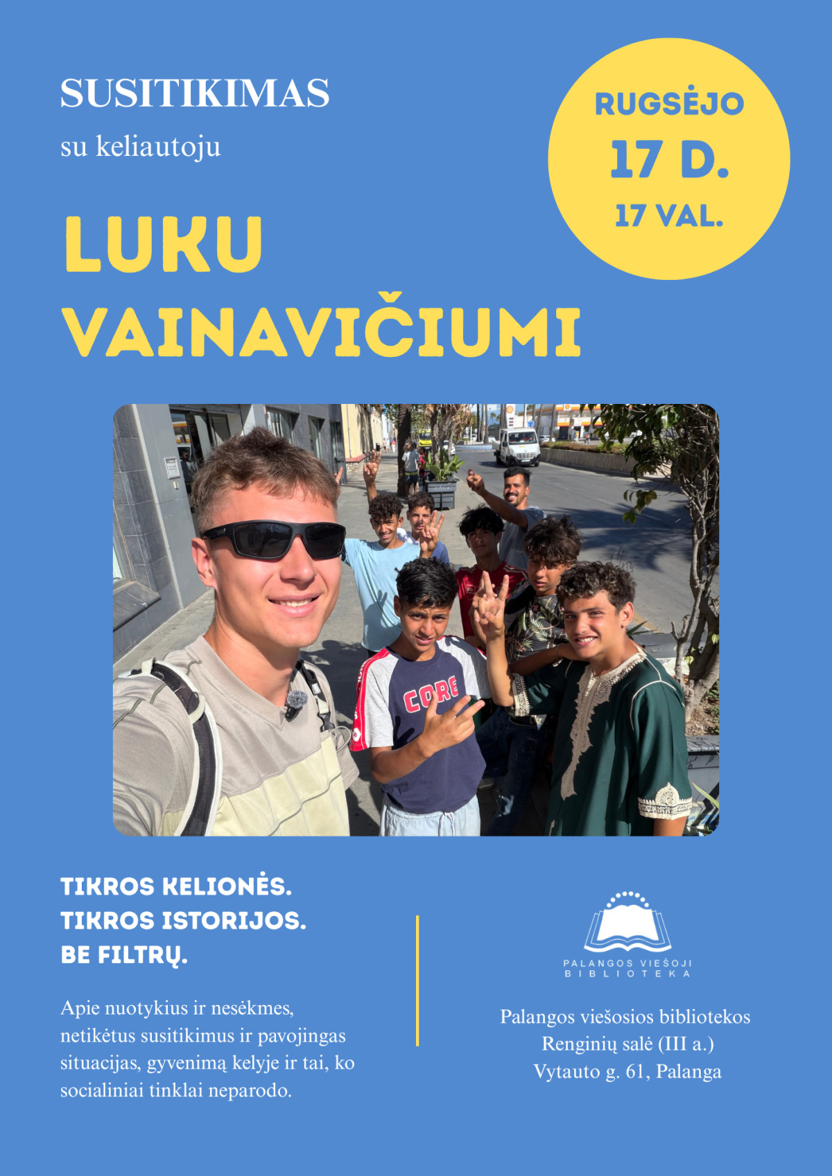 Susitikimas su keliautoju Luku Vainavičiumi