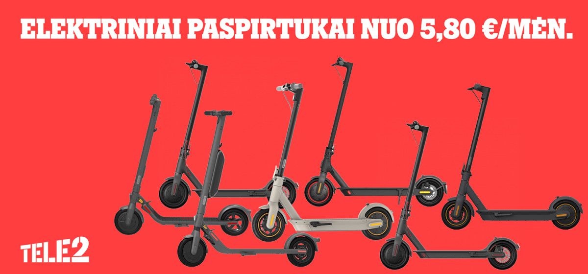 Pavasariški „Tele2“ pasiūlymai: nuolaidos paspirtukams, telefonams ir išmaniems daiktams