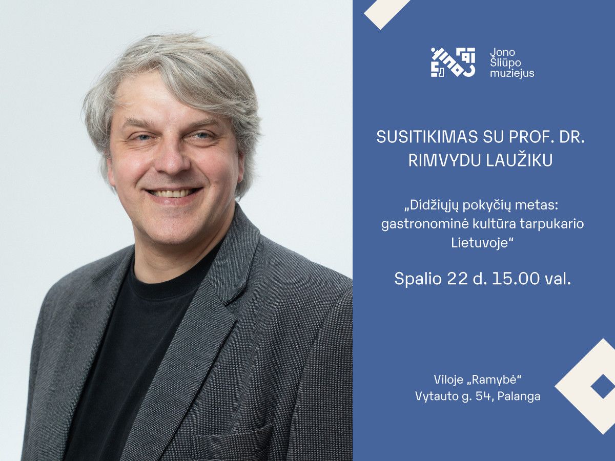 Susitikimas su prof. dr. Rimvydu Laužiku „Didžiųjų pokyčių metas: gastronominė kultūra tarpukario Lietuvoje“