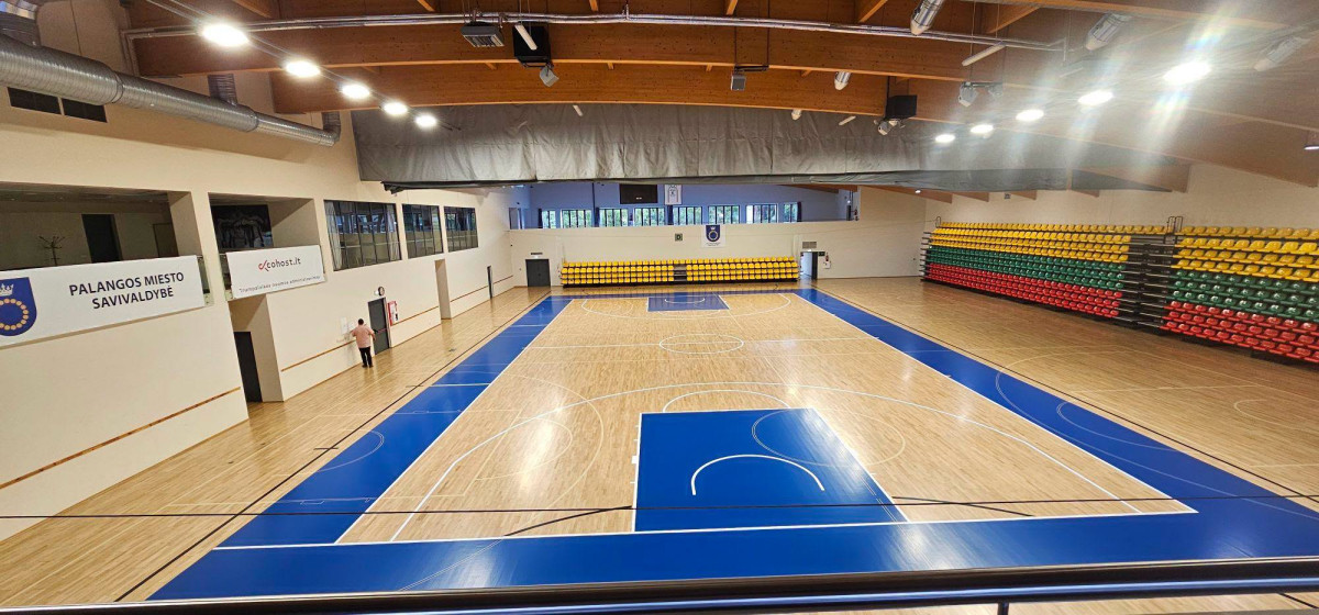 Palangos sporto centro krepšinio salė pasirengusi naujam sezonui