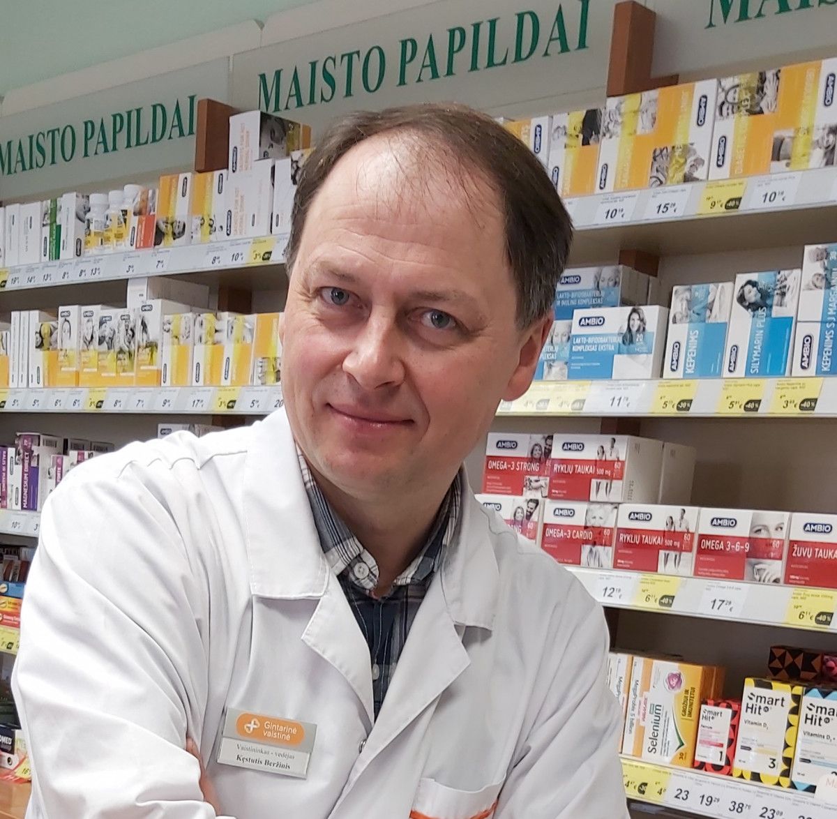 Gintarinės vaistinės vaistininkas Kęstutis Beržinis