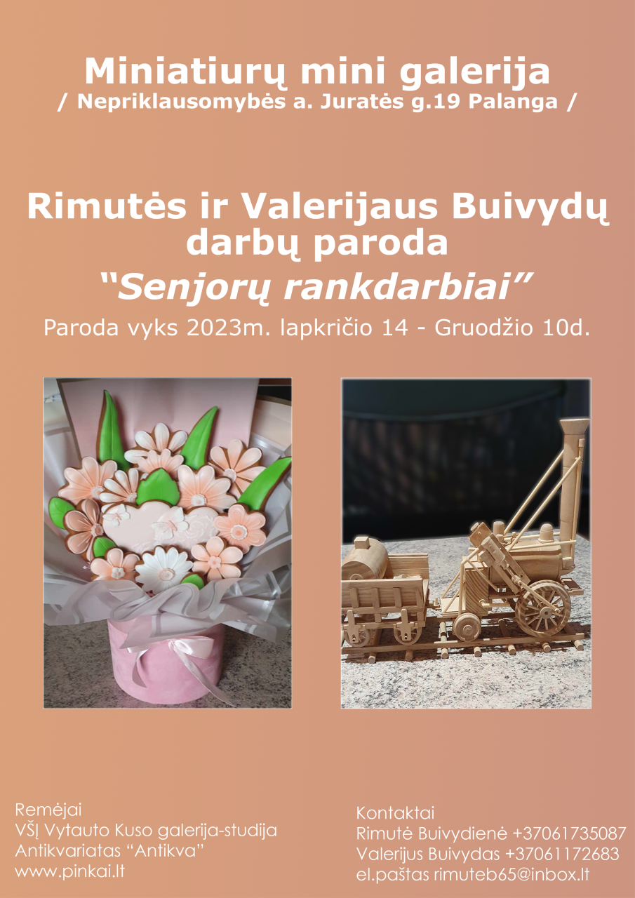 Kviečiame aplankyti naują parodą „Senjorų rankdarbiai“